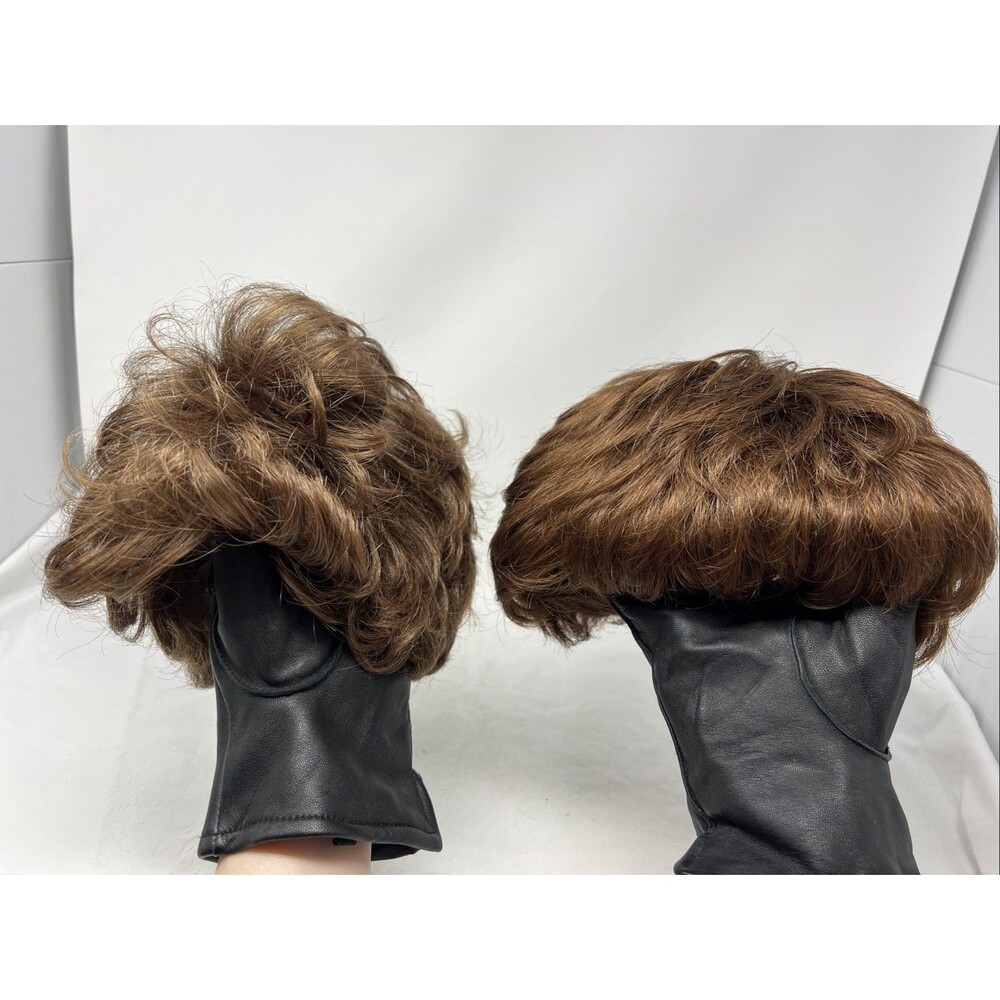 2 Short Pixie Wigs Brown Vintage Japan Indonesia Gabor & Alan Thomas